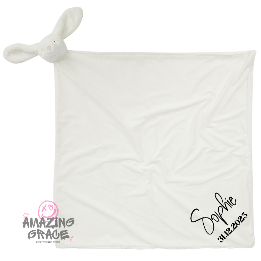 Personalised animal baby blanket Color:Cream Ghost 1 - Charlotte