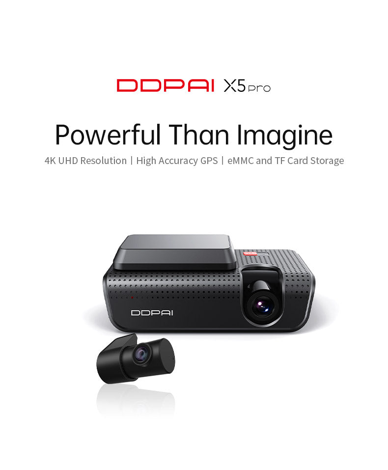 DDPAI Dash Cam 4K Front 3840x2160, Built in 5G WiFi GPS, 64G Storage Car  Dash Camera, No Need Extra SD Card, Sony IMX 415 STARVIS Sensor, Night