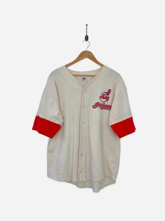 Vintage Indians Cleveland MBL Starter Baseball Jersey Shirt 