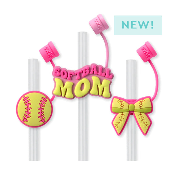 Pitch Hit Run Straw Topper Set