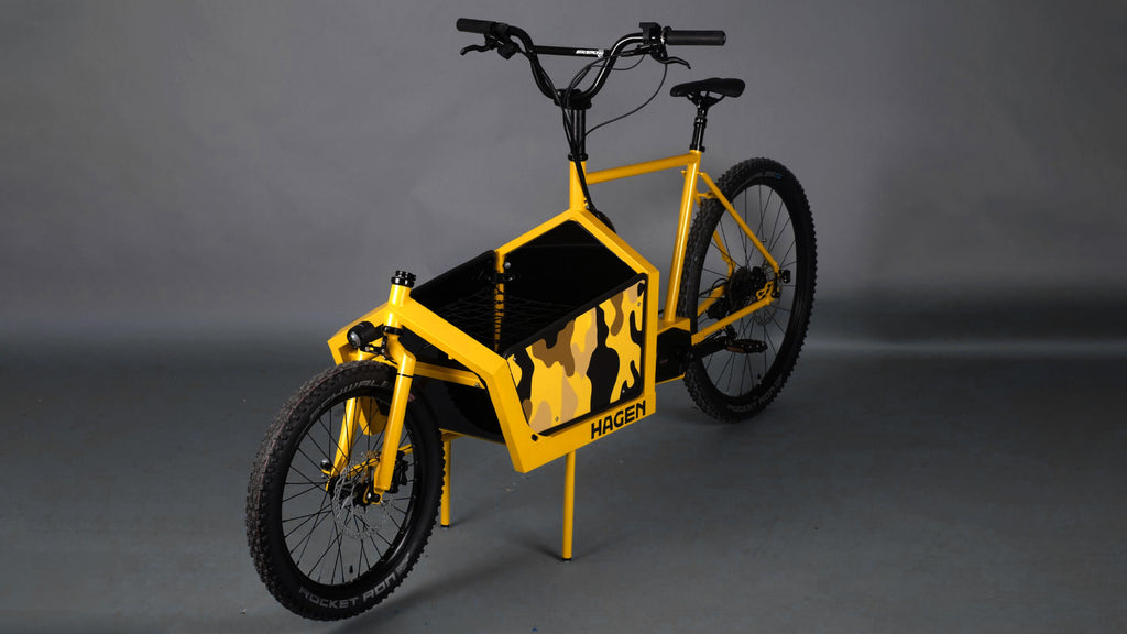 Hagen custom cargo bike front view