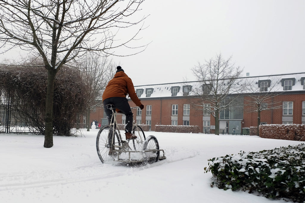 Sidecar Bike in Snow
