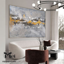 Load image into Gallery viewer, Original Brown Gold Gray Abstract Painting Texture Art Office Decor Ap130
