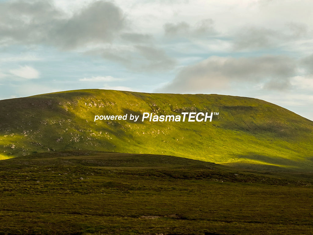 powered by plasmatech logo on mountains