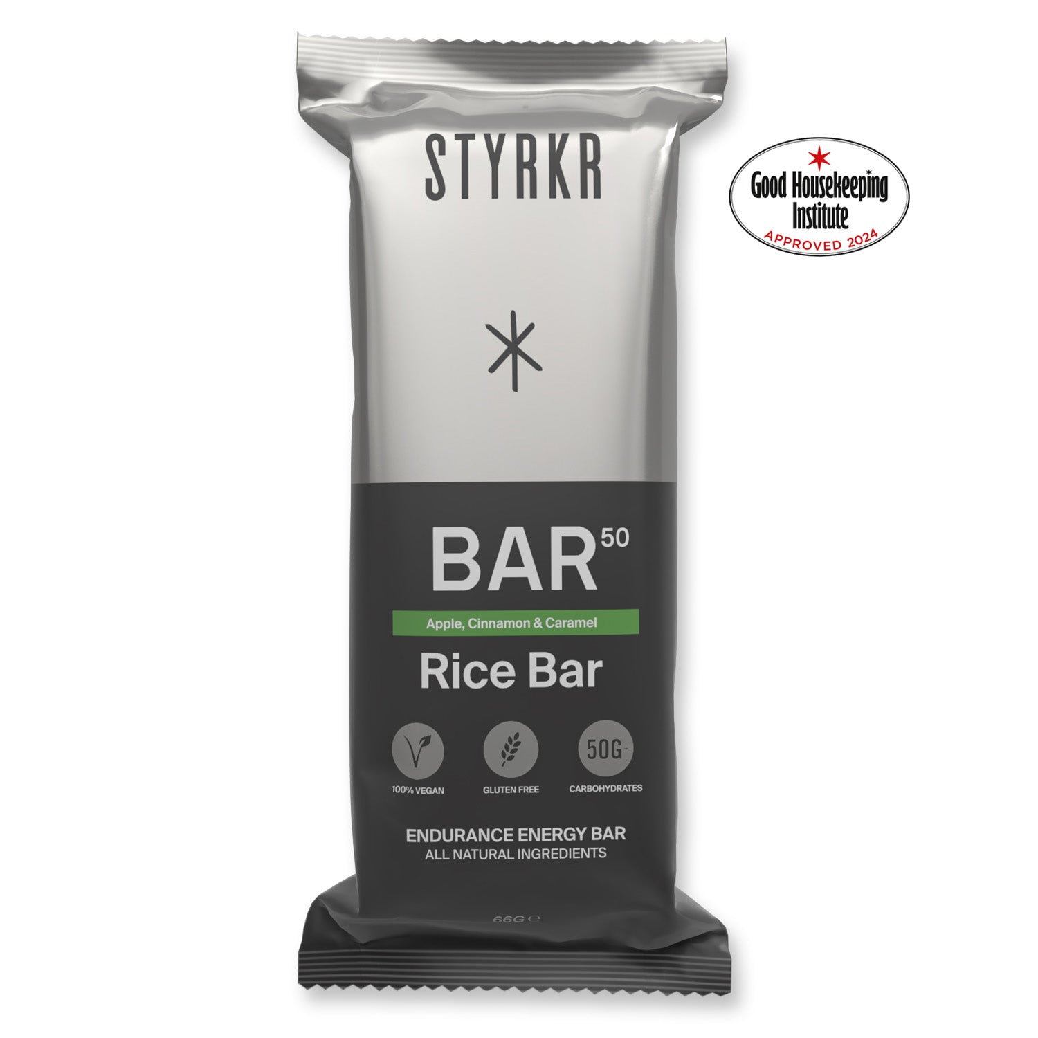 STYRKR BAR50 Apple, Cinnamon & Caramel Energy Bar | Approved by athletes, driven by science | All STYRKR products have been specifically engineered to produce unique effects in the body | FREE gifts + delivery over £50