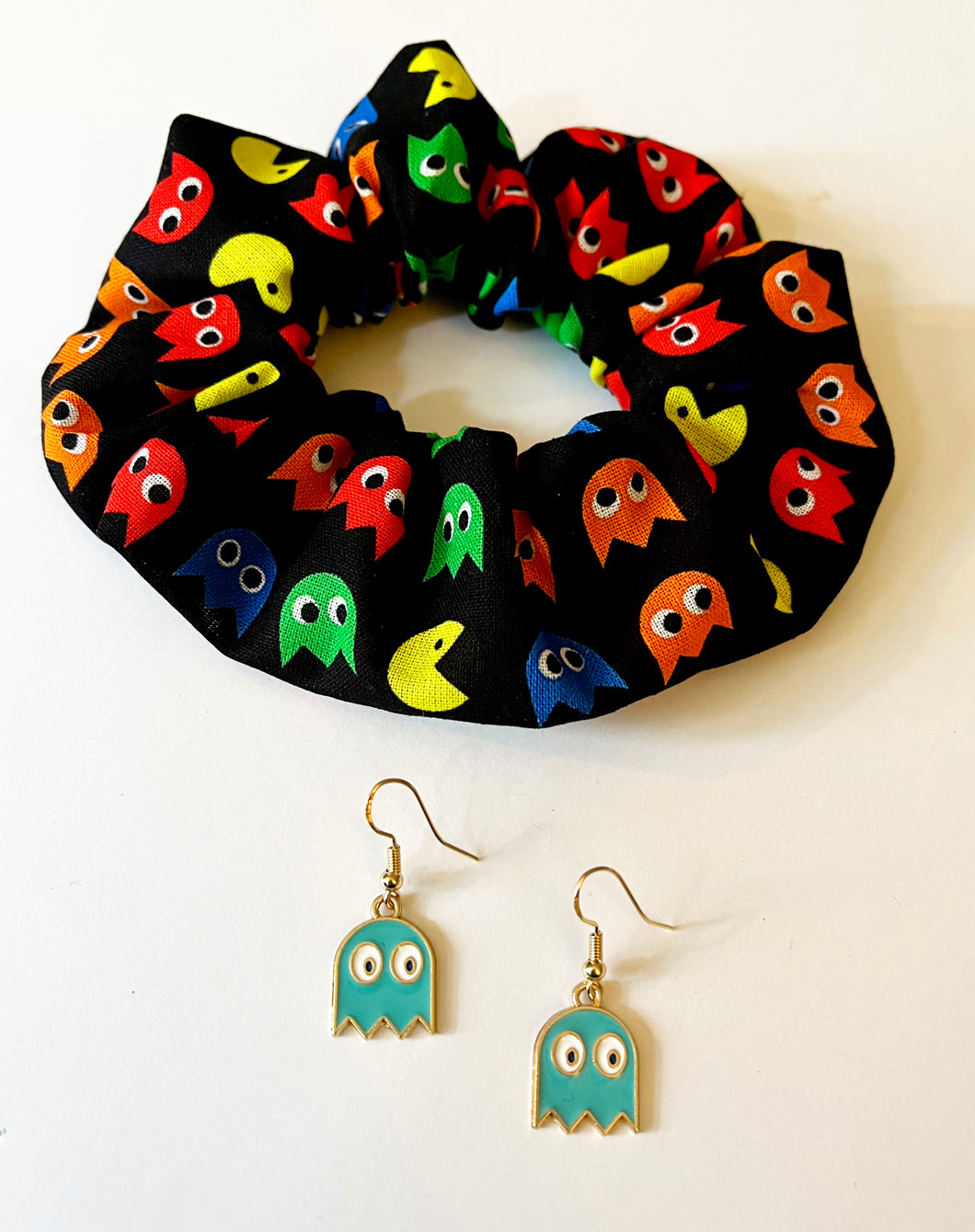 Duo chou - Pac Man fantomes pendantes bleues
