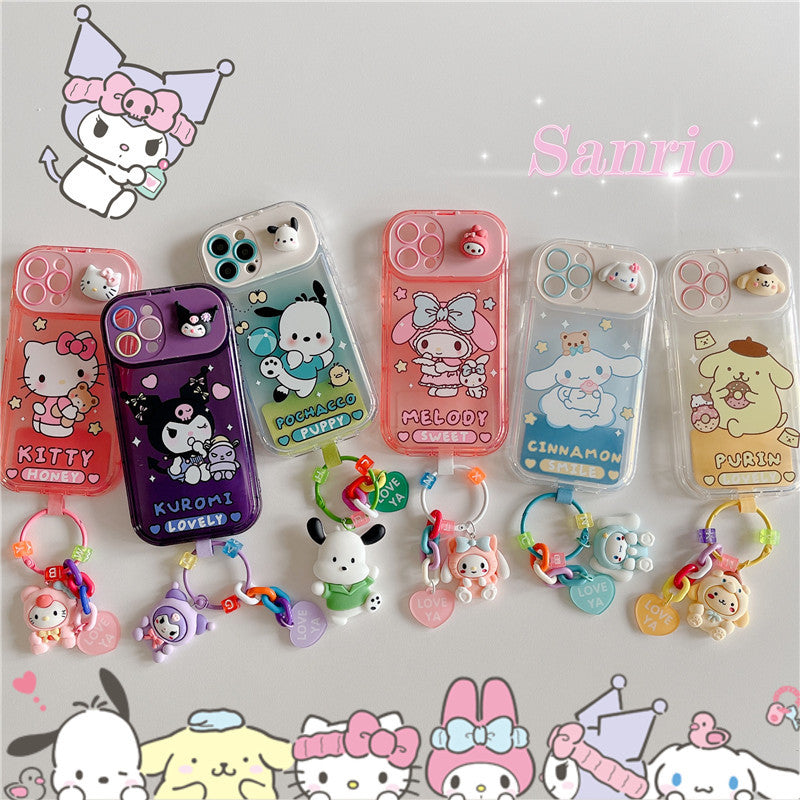 3D Sanrio Cartoon pendant mirror iphone case Sanrio phone case ( iPhone 15 series updated)