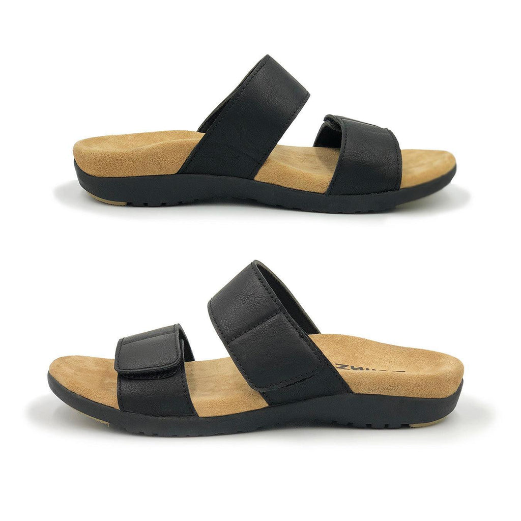 Zullaz ‘Spring’ – Black Orthotic Sandals – InterAktivWear