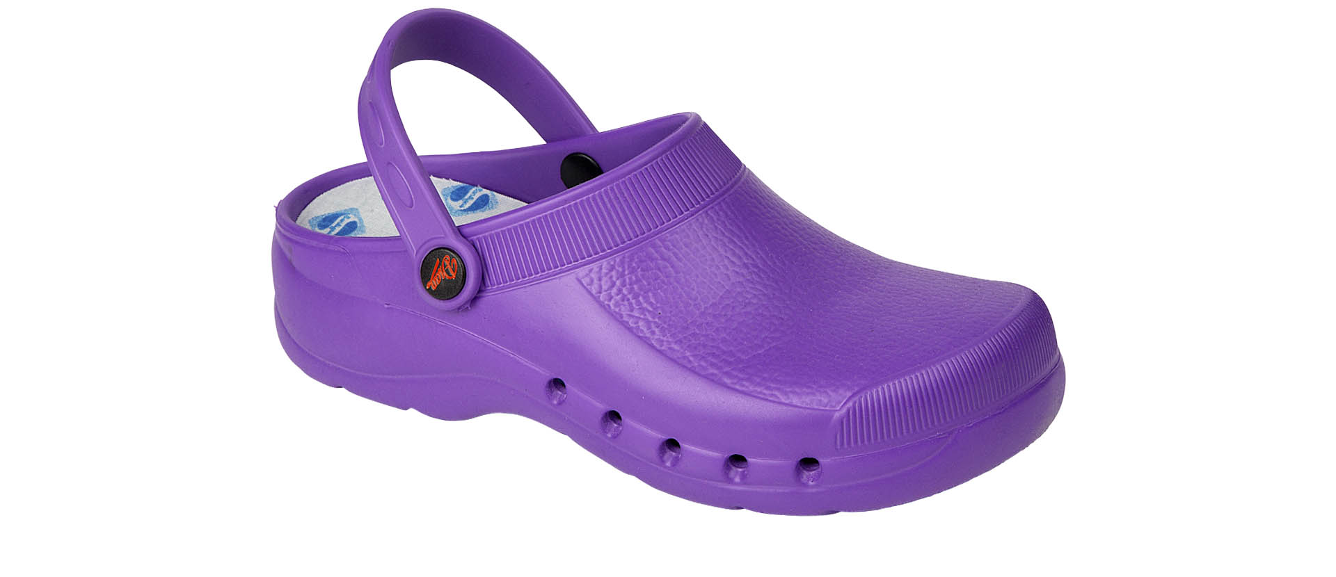 purple clogs