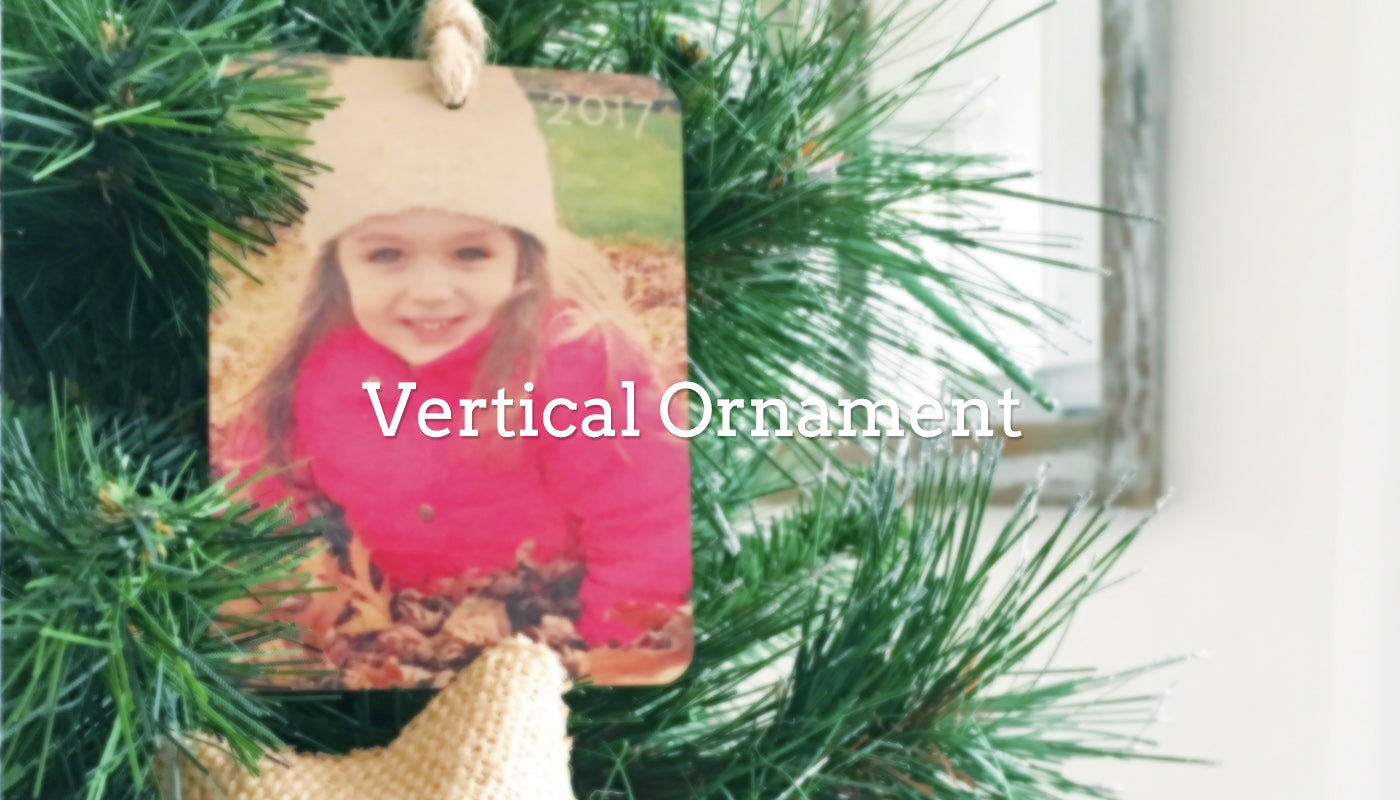 Custom Wooden Ornament (vertical) Simply Grateful