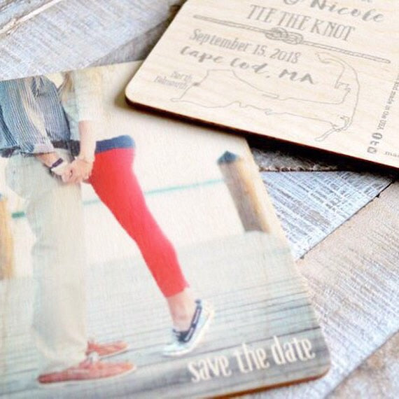 "Save the Date" Wooden Postcards