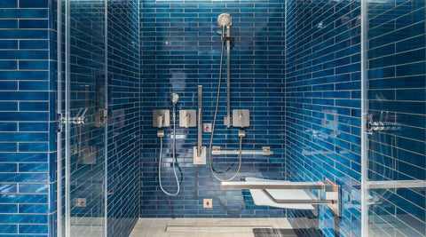 Stylish accessible shower area