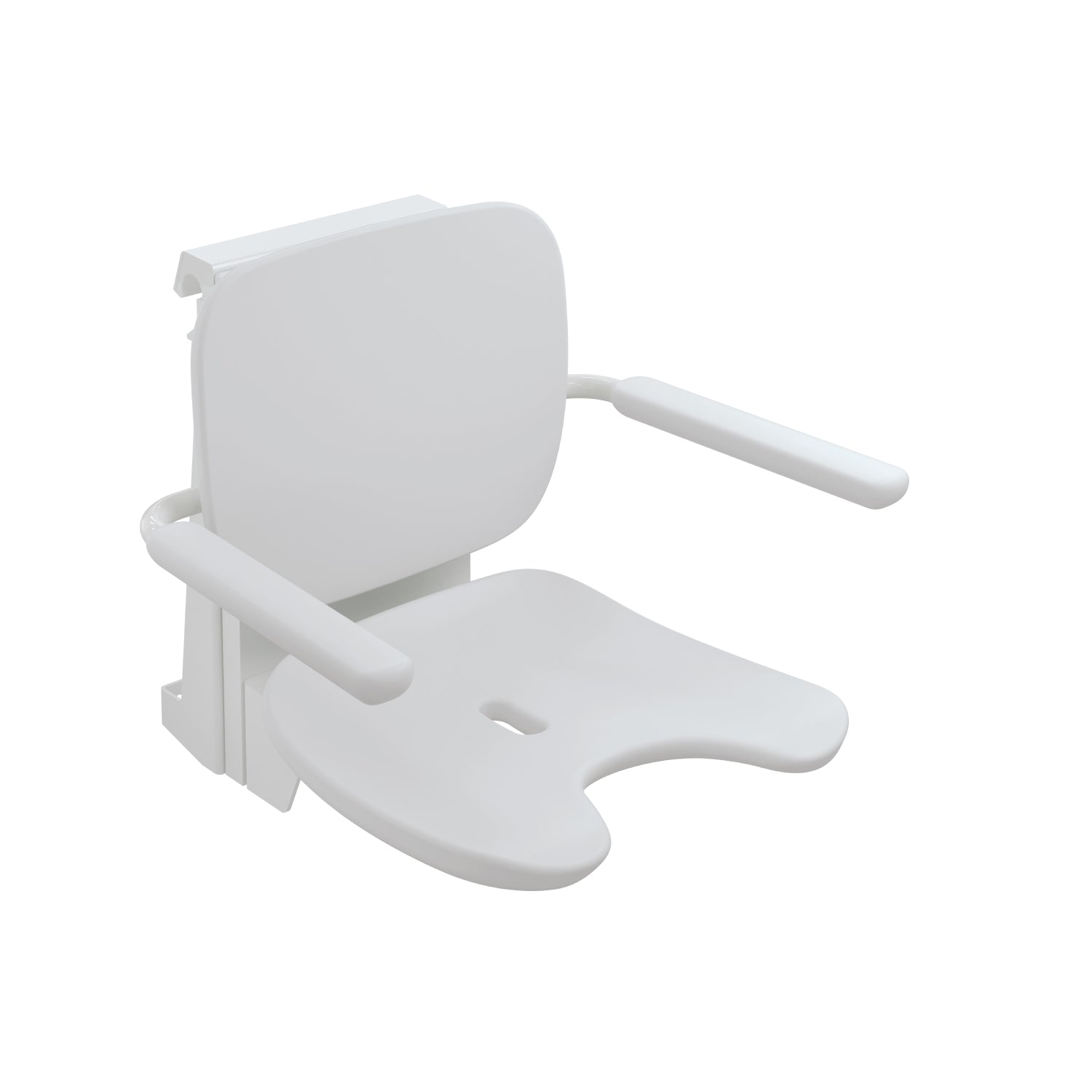 Desergo adjustable hanging seat with a white finish on a white background