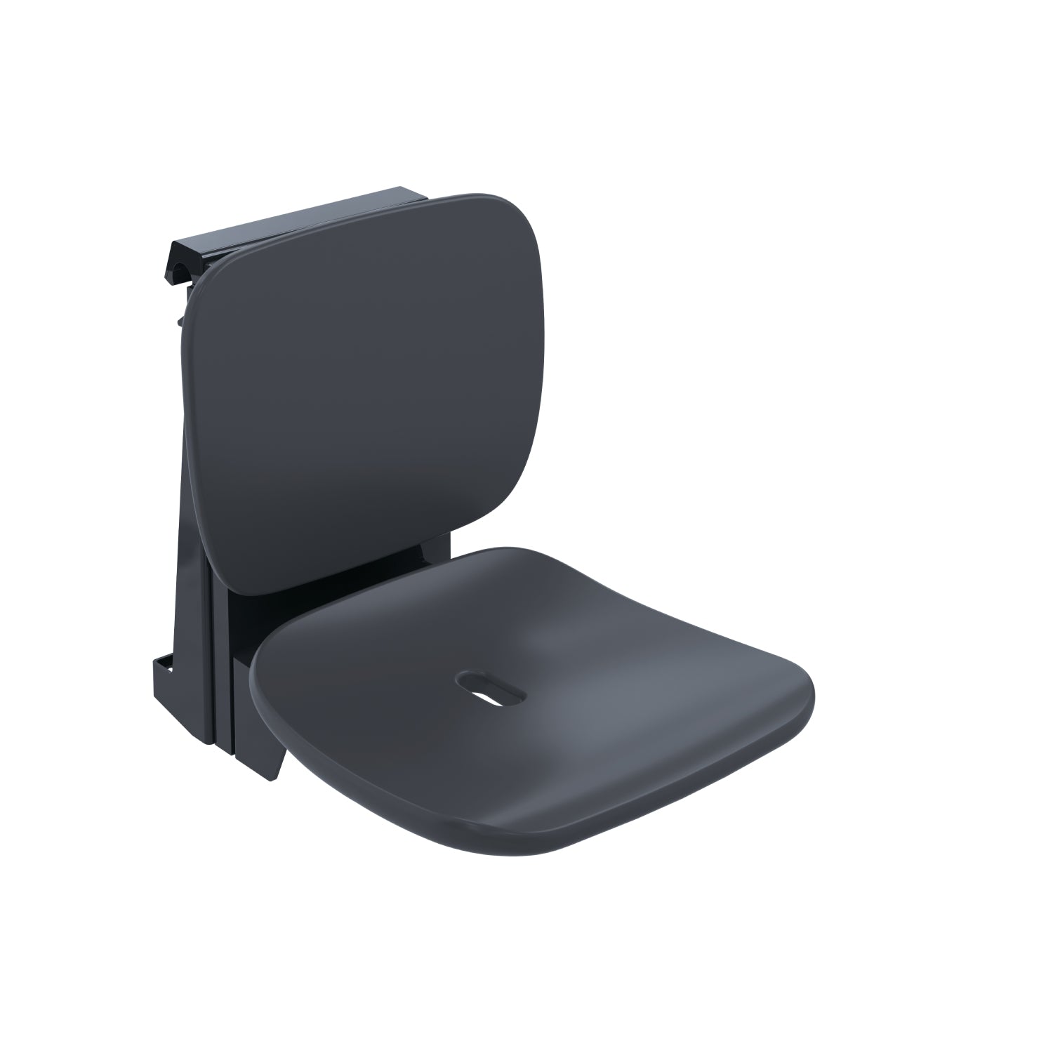 Desergo adjustable slim hanging seat with an anthracite grey finish and no cut-out on a white background