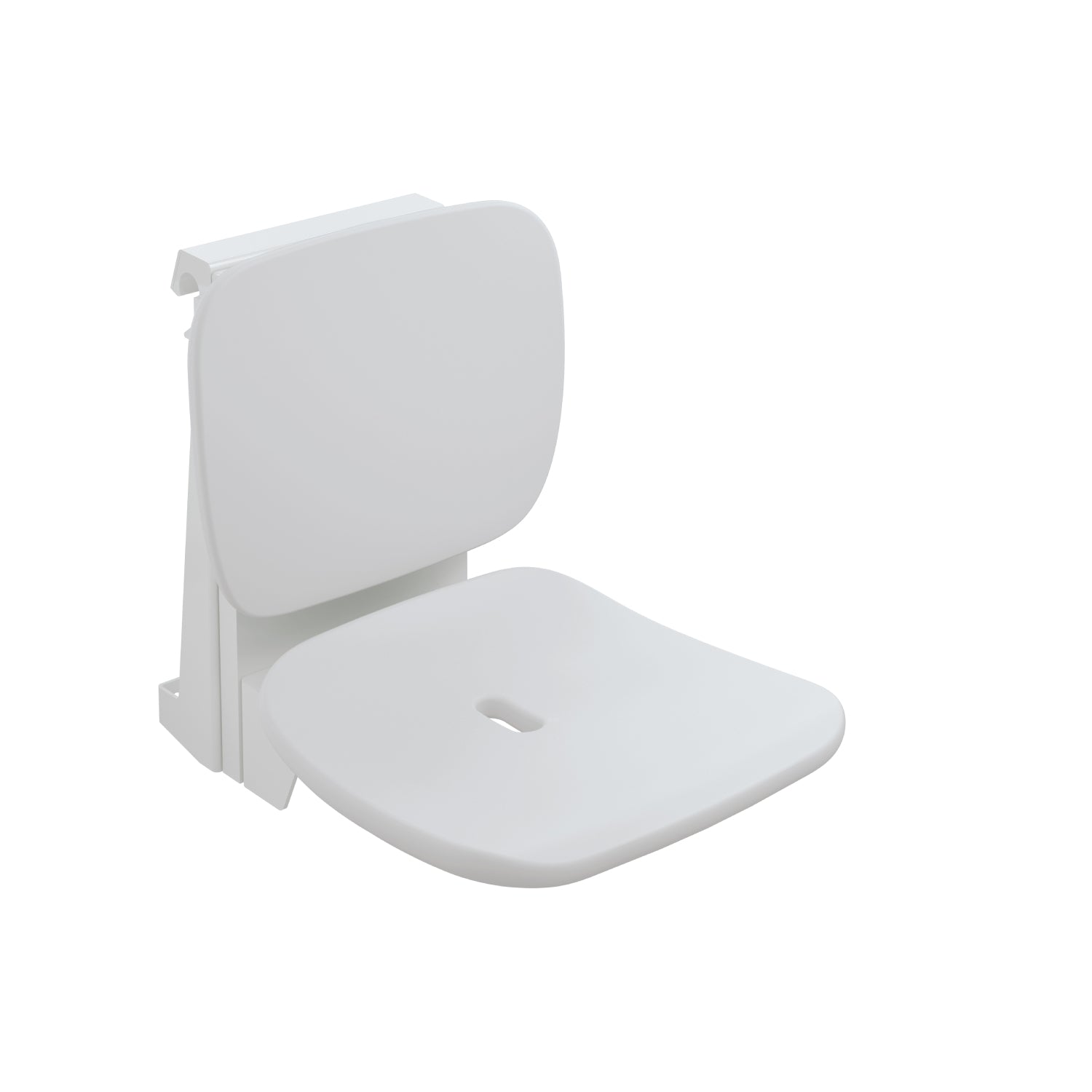 Desergo adjustable slim hanging seat with a white finish and no cut-out on a white background