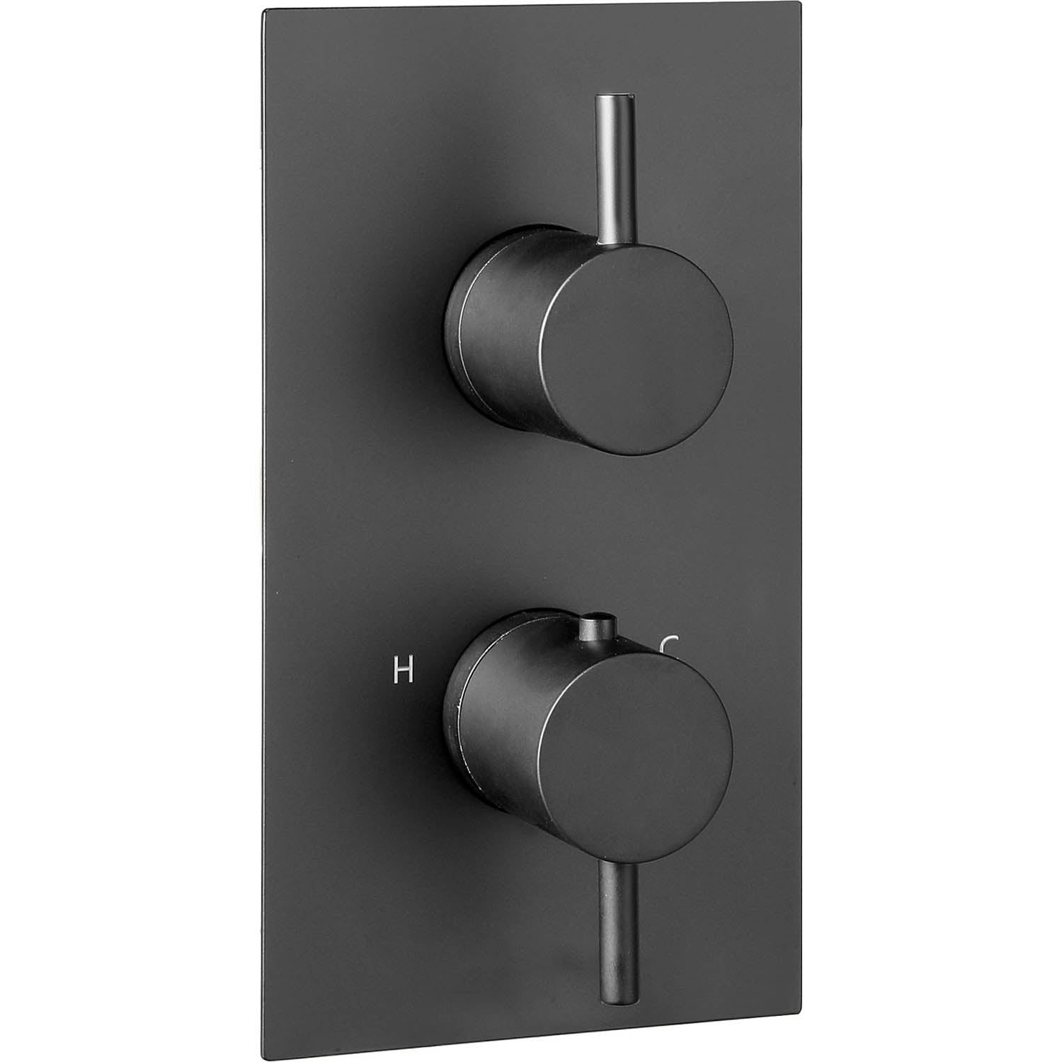 Libero Concealed Shower Valve - Matt Black – Motionspot