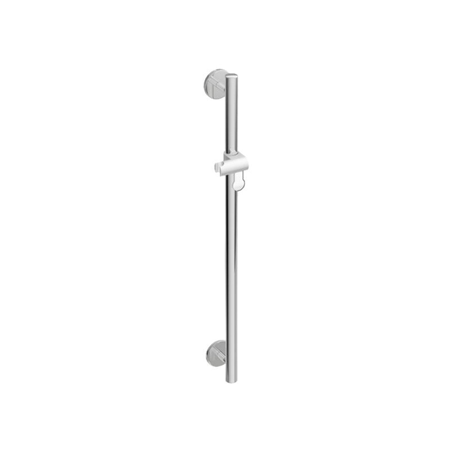 900mm Circula Supportive Shower Rail with a chrome finish on a white background