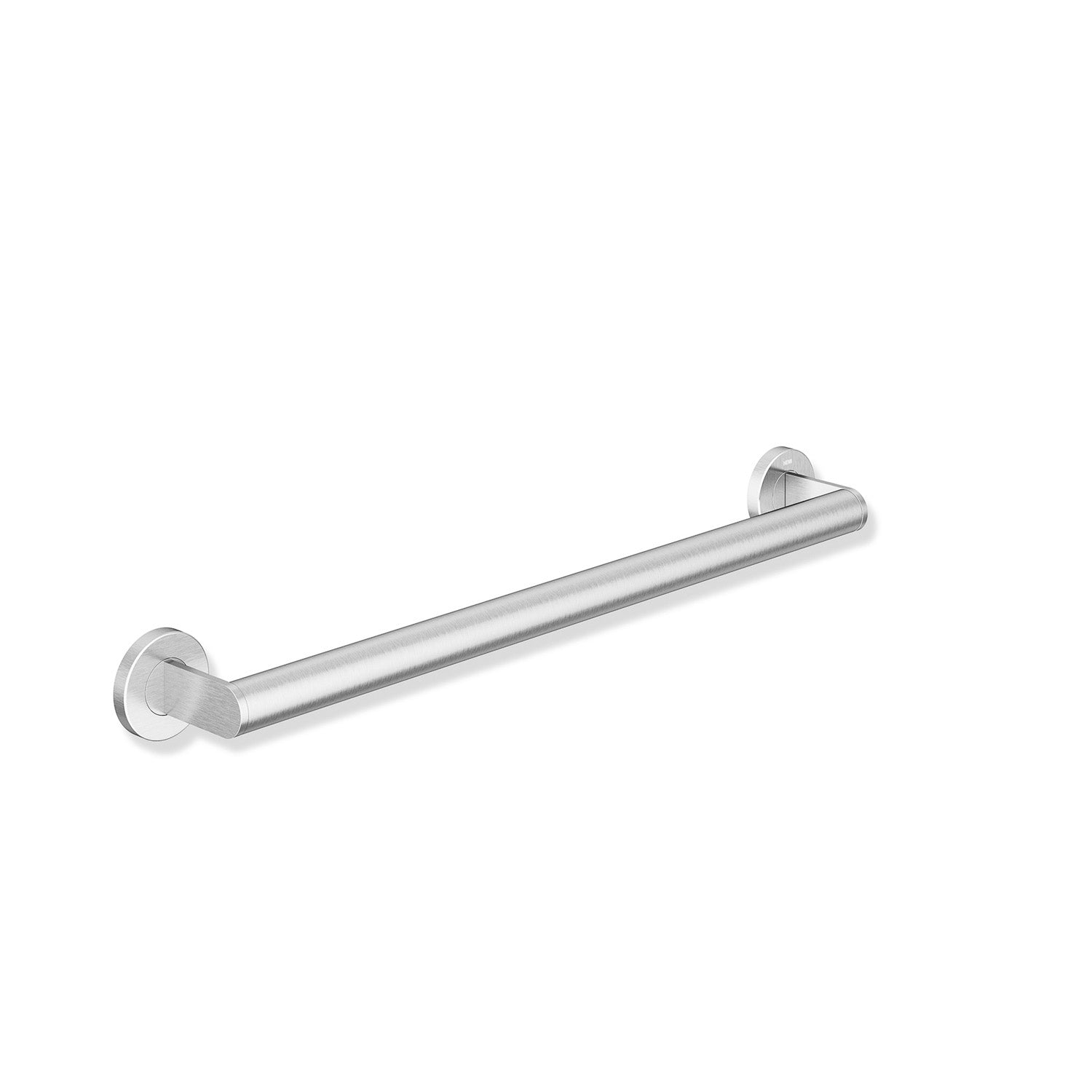 600mm Freestyle Straight Grab Rail with a satin steel finish on a white background