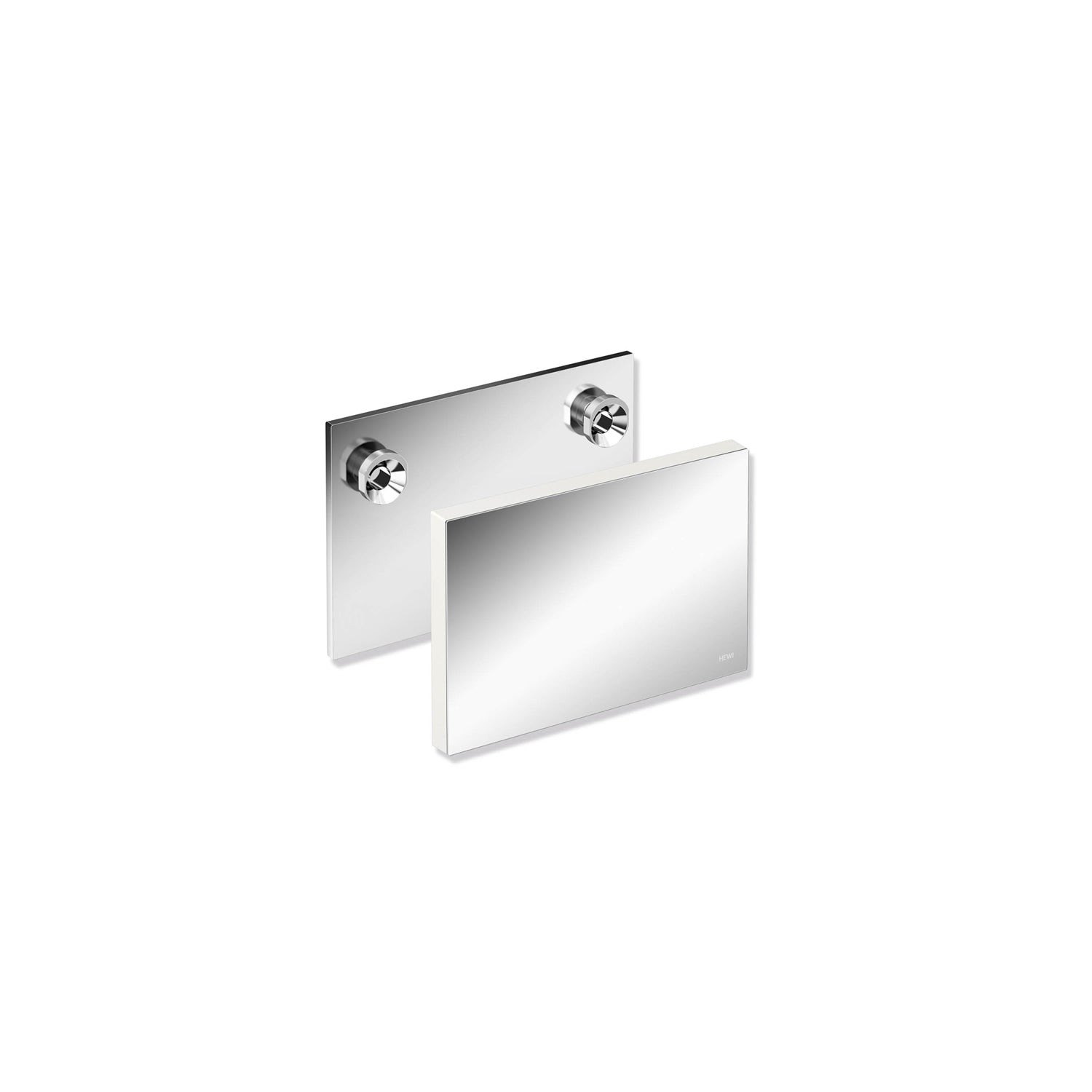 Freestyle Removable Shower Seat Mounting Plate and Cover with a chrome finish on a white background