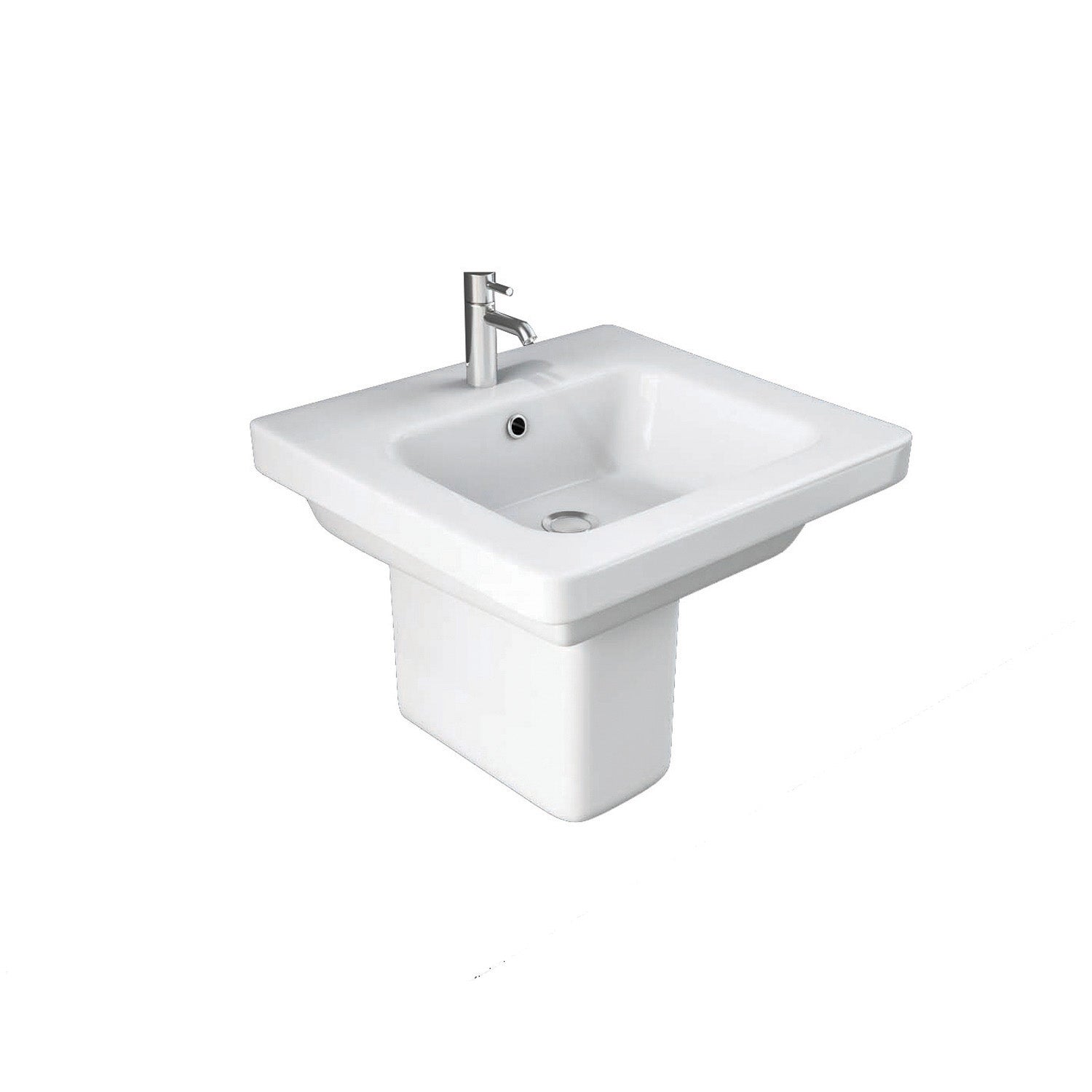 650mm Vesta Wall Hung Basin on a white background