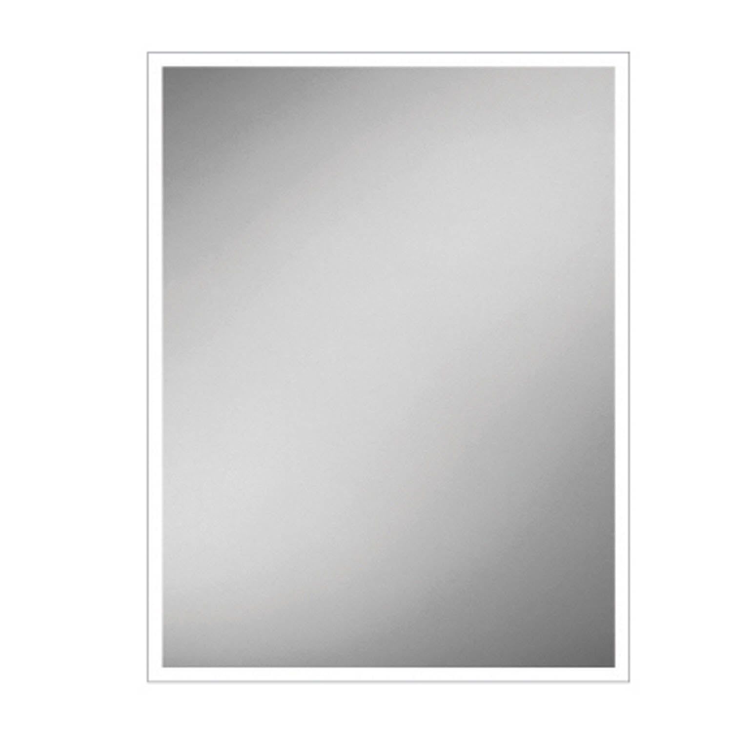 800x600mm Front Lit LED Light Mirror on a white background