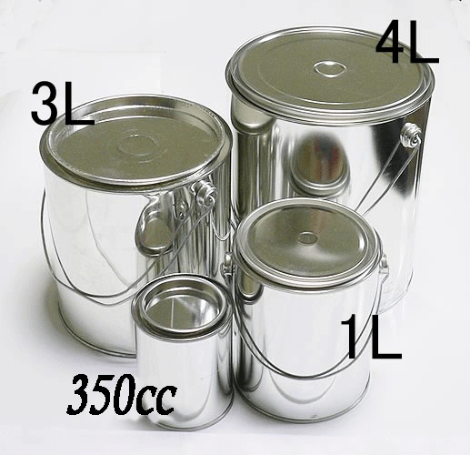 空缶 丸4l 塗料の小分けに便利な空き缶 ペンキ屋モリエン