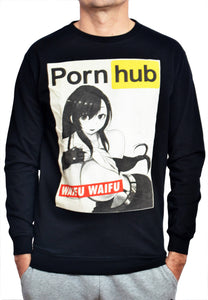 300 Porm - Porn hub logo print sweatshirt - Adjusted fit - Black color â€“ GL BOUTIK