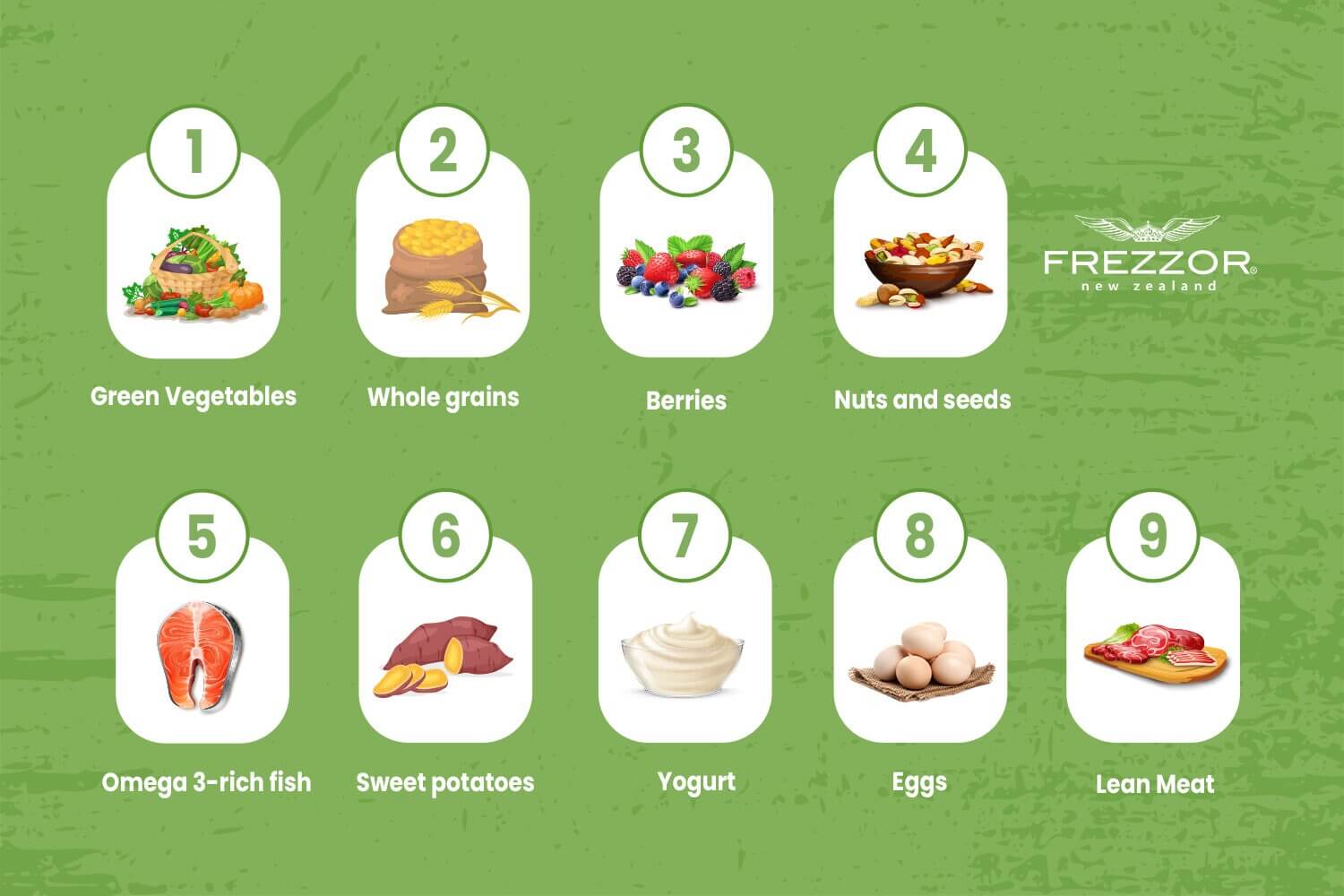 10 Superfoods To Eat After 50 infographics