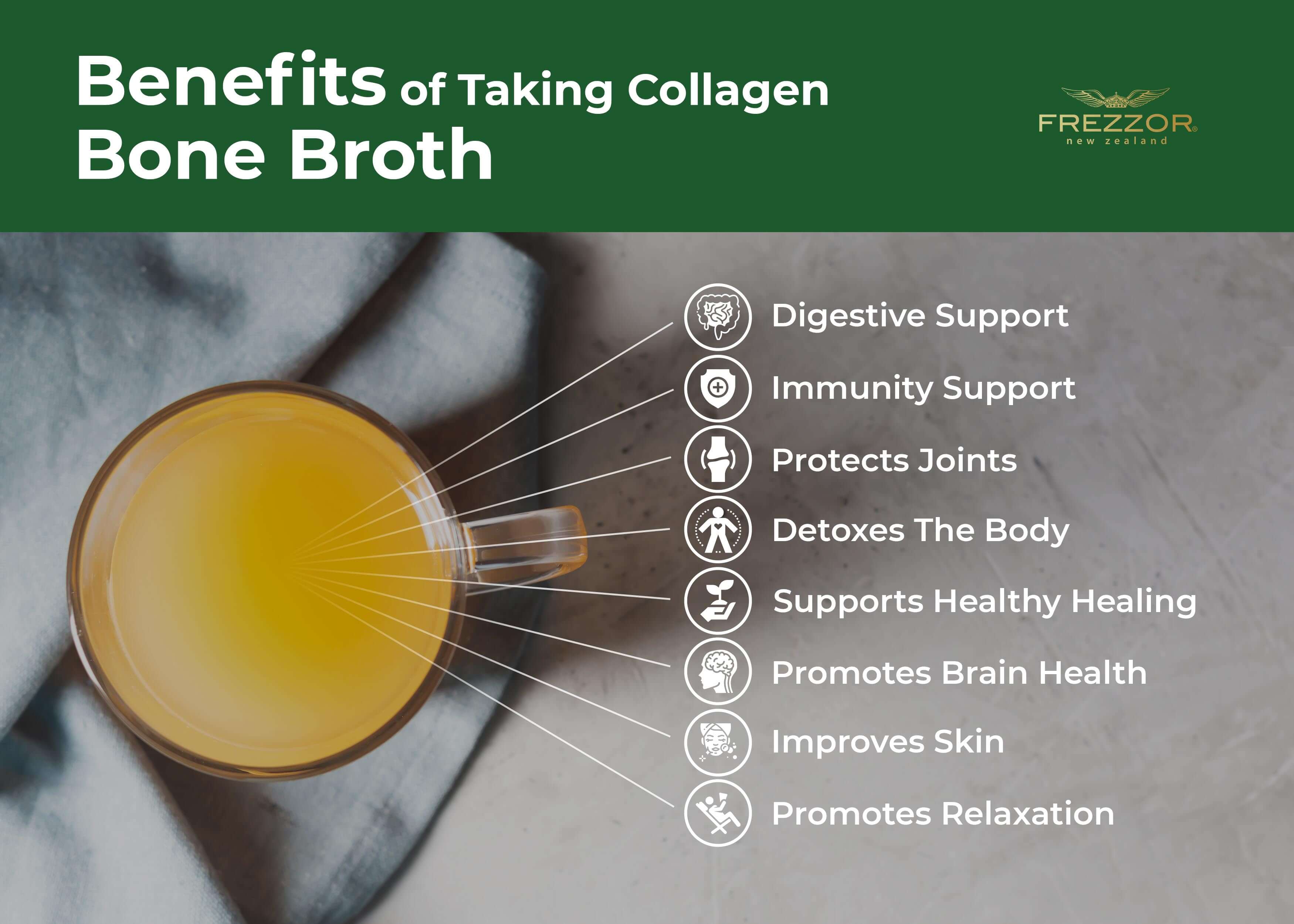 benefits of taking bone broth powder infographics