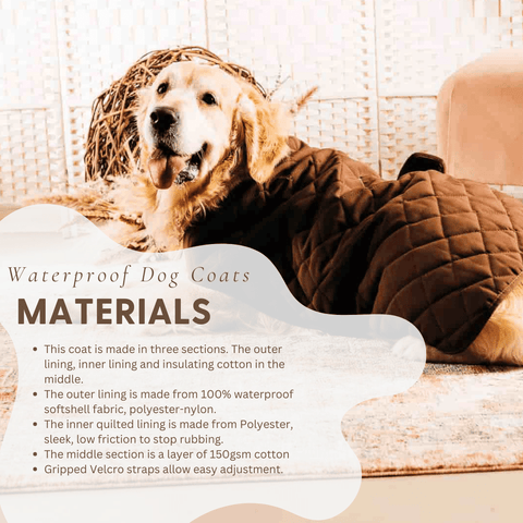 Dog coat materials description list