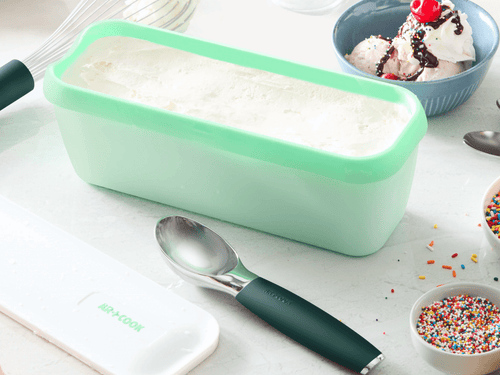 Tovolo Glide A Scoop 1.5 qt Green Oblong Oval Freezer Ice Cream Tub  Container