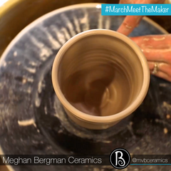 The Process | Meghan Throwing on Pottery Wheel in the Studio | Meghan Bergman Ceramics | Meet The Maker Series