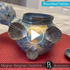 Ceramic Barnacle Teapot | Handmade Pottery | Coastal Nautical Decor | Kennett Square, PA | Meghan Bergman Ceramics | Meet The Maker Series