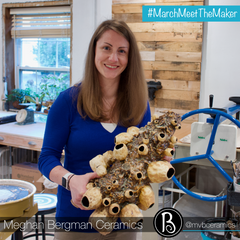 Meghan Bergman Holds Her Ceramic Barnacle Sculpture | About the Artist | Meet The Maker Series