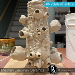 Ceramic Barnacle Vase | Pottery Studio | Meghan Bergman Ceramics | Meet The Maker Series