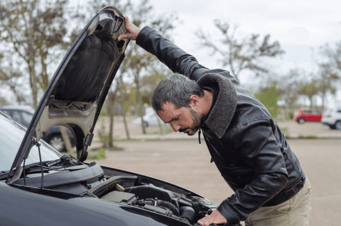 Open the hood of the car  Car Battery