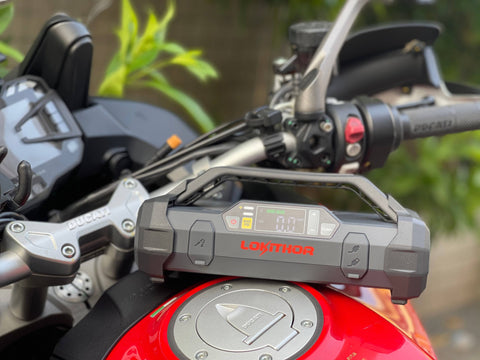 jump starter with motorcycle