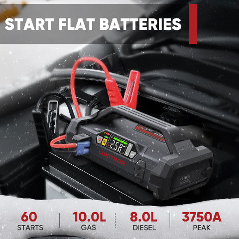 Booster Batterie Voiture 23800mAh 3000A Portable Jump Starter Moto