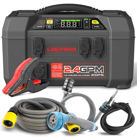 LOKITHOR 5 in 1 jump starter with digital air compressor