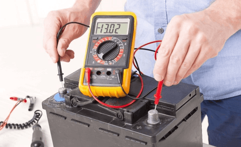 Measure the battery voltage