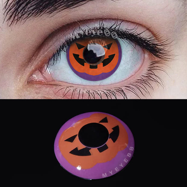 MYEYEBB Pumpkin Cosplay Colored Contact Lenses