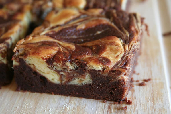 Cheesecake Brownies from a fancy brownie mix