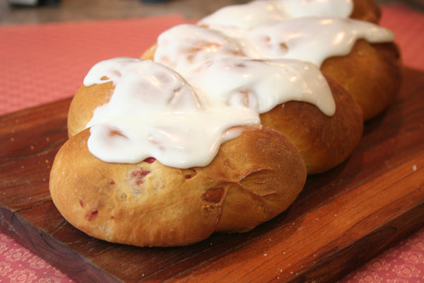 frosted braided bread