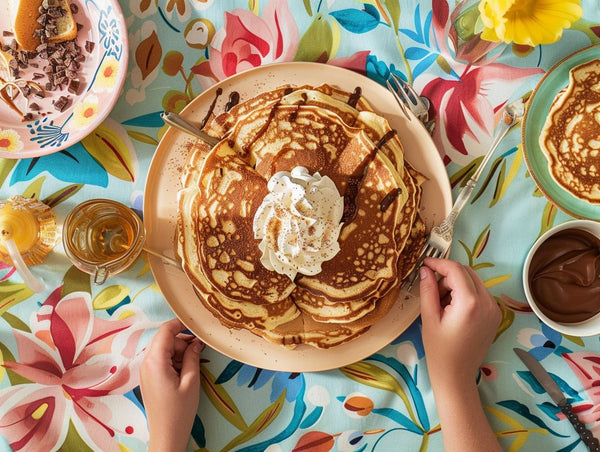 Birthday Pancakes with Birthday Vanilla (French vanilla) whipped cream