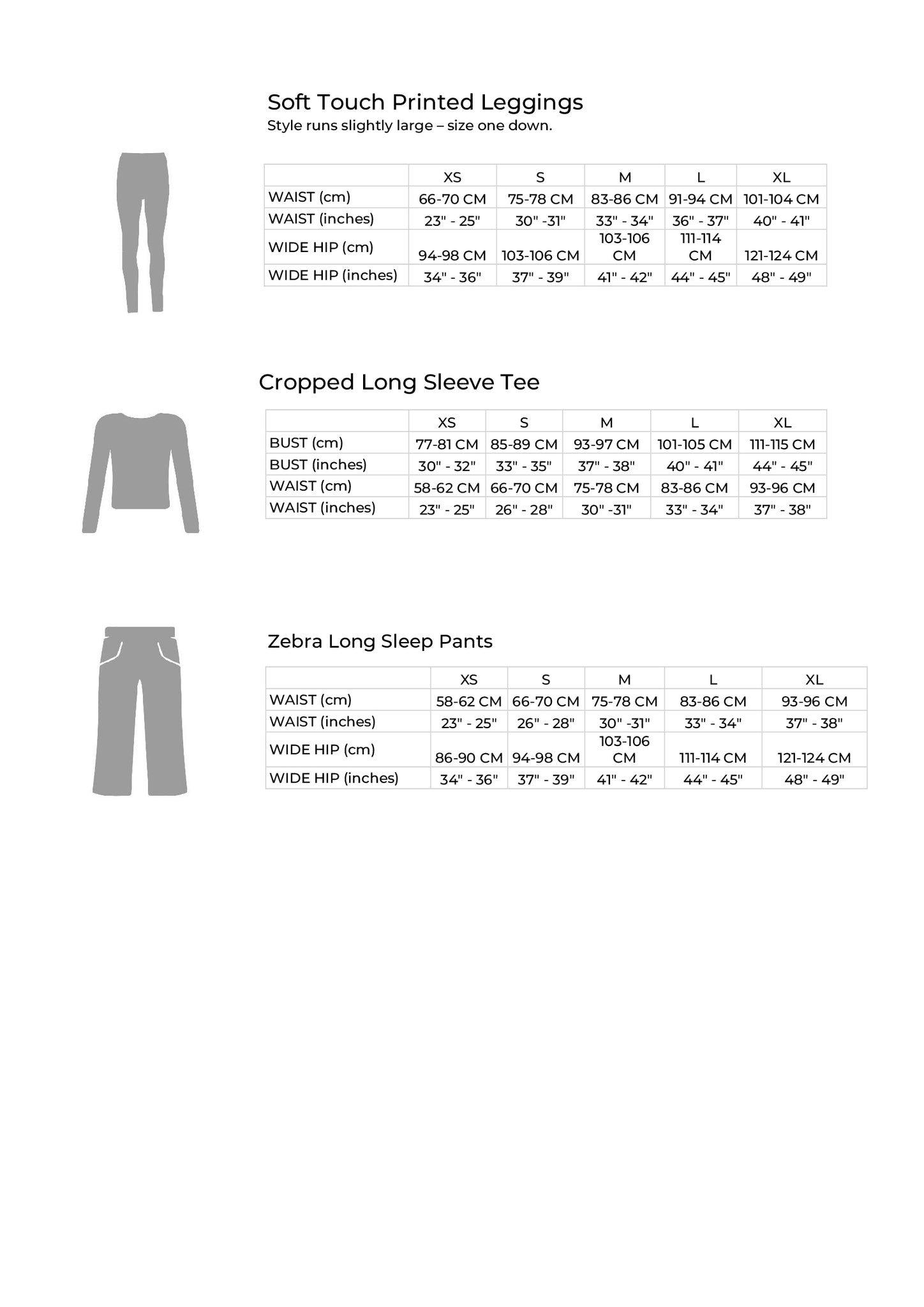 SIZE CHART – Franklees