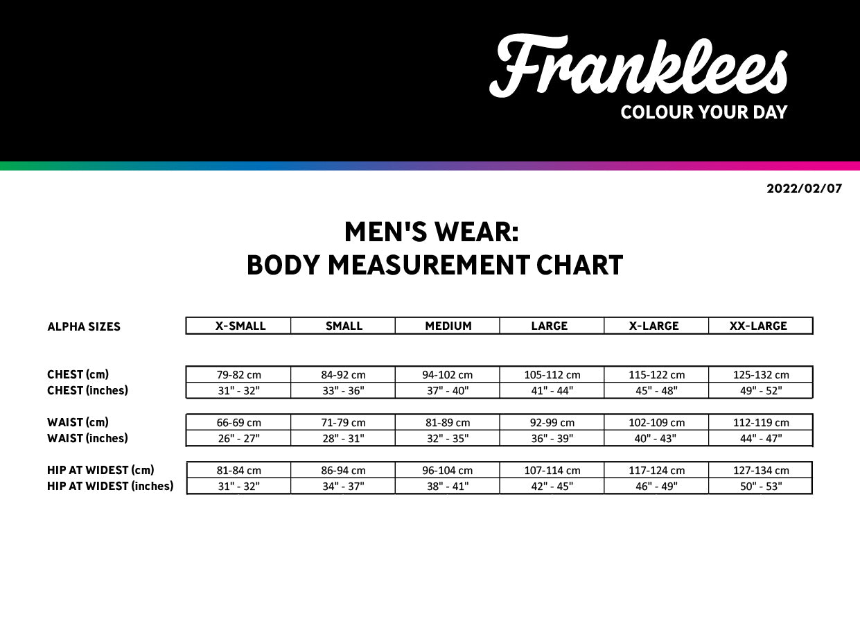 SIZE CHART – Franklees