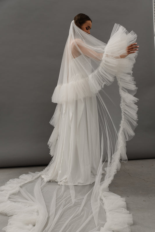 Pleated Veil – The Dress Bride