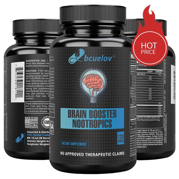 Brain Booster Nootropic Supplement 1000mg Support Focus Energy Memory &  Clarity