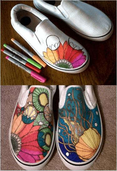 DIY Paint Splatter Canvas Shoes - Creative Ramblings