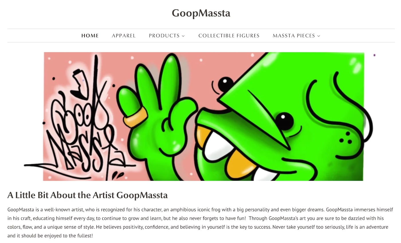 GoopMassta online portfolio